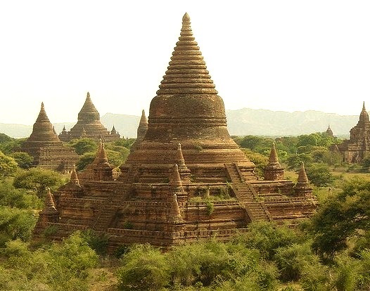 by doctor pedro on Flickr.Mingalazedi Pagoda is a Buddhist stupa located in Bagan, Myanmar.