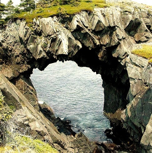 Berry Head Arch in Newfoundland, Canada