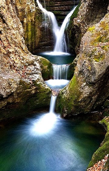 Gacnik Waterfall in Julian Alps, Slovenia