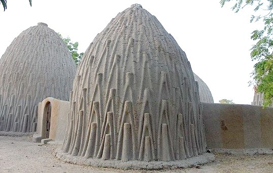Traditional mud houses in Pouss village, northern Cameroon