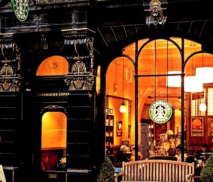 Starbucks, Leicester Square, London England