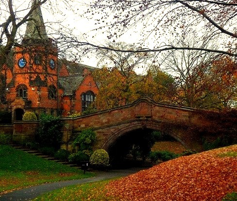Autumn in Port Sunlight village, Liverpool, England