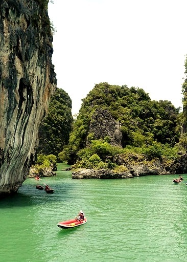 Sea kayaking in Ko Hong Island, Phang Nga Bay, Thailand