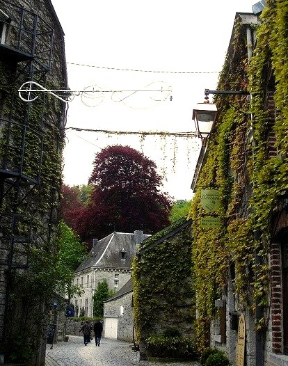 Cobbelstone streets of Durbuy in Wallonia, Belgium