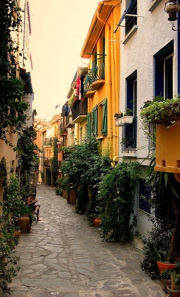 Les charmantes ruelles de Collioure, France
