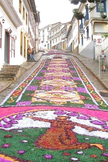 Street decorations in Ouro Preto, Brazil