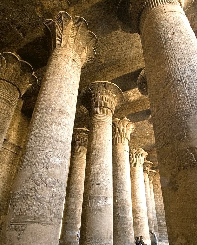 Pillars at the Temple of Khnum in Esna, Egypt